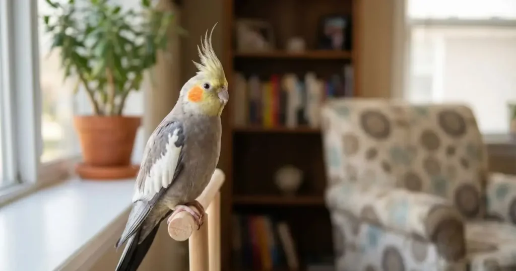 pet bird perched indoors companion bird for beginners