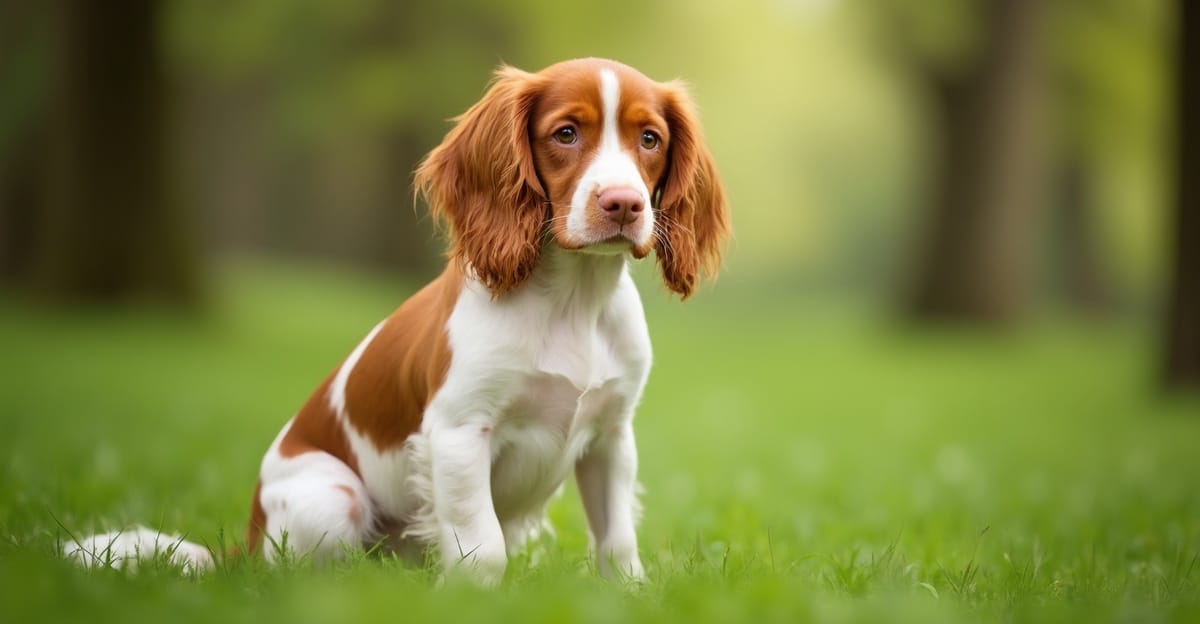 Brittany Spaniel in a natural outdoor setting