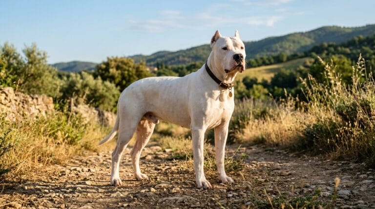 Dogo Argentino dog standing