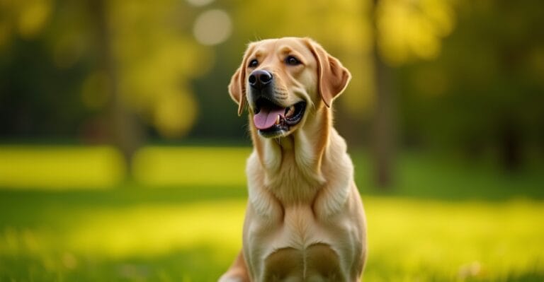 Labrador Retriever in a natural portrait setting