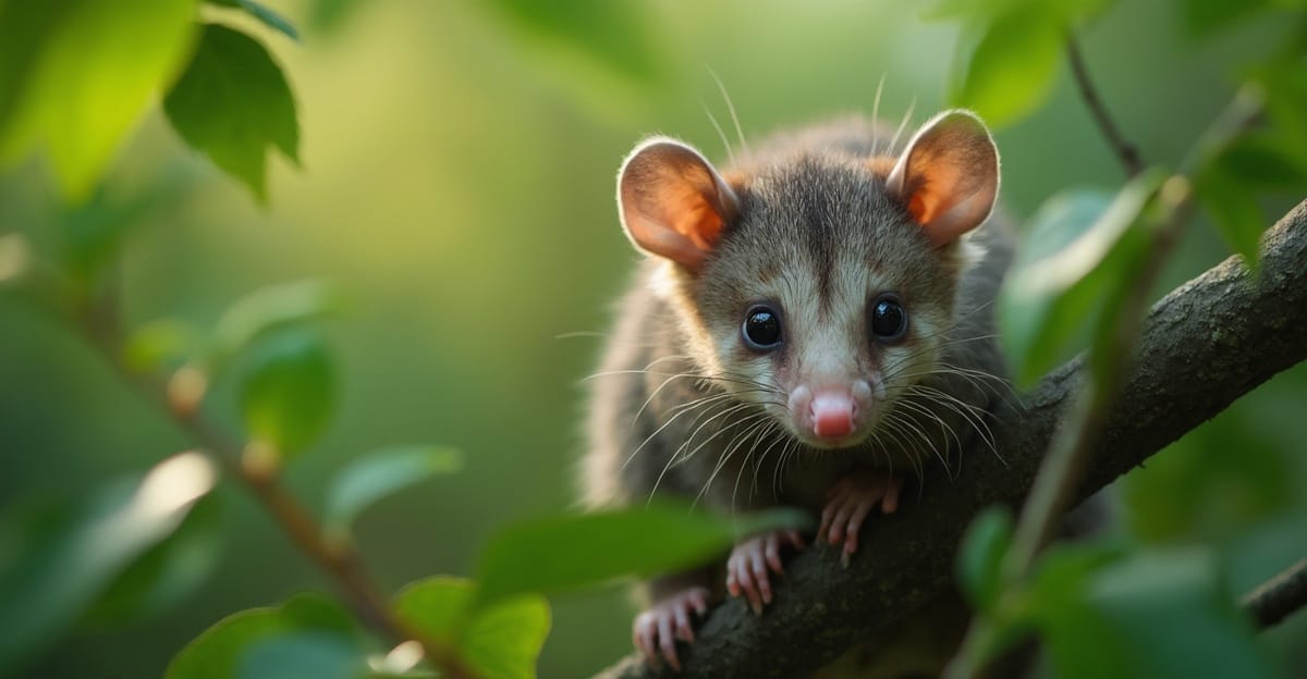 A Short-tailed Opossum in a natural setting, showcasing its soft fur and small build